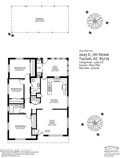 Floorplan - 2045 E 7th St, Tucson, AZ 85719 photo 1 of 2