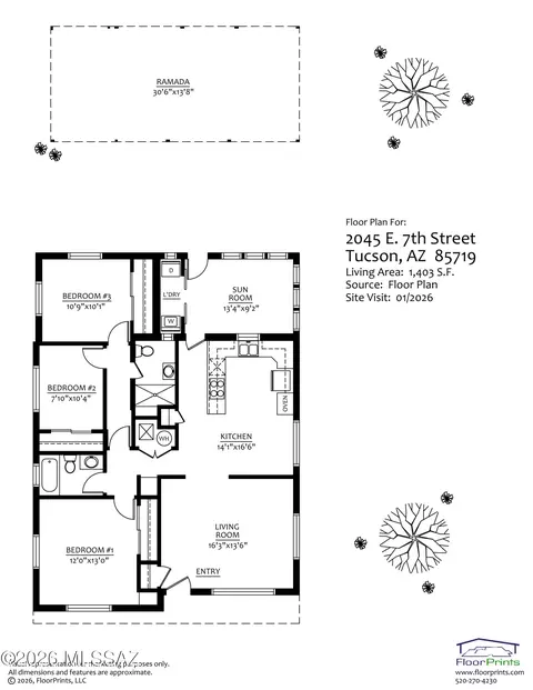 Floorplan - 2045 E 7th St, Tucson, AZ 85719 photo 2 of 2