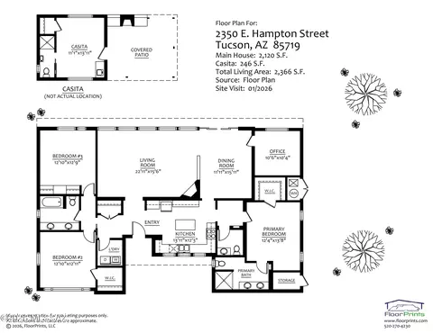 Floorplan - 2350 E Hampton St, Tucson, AZ 85719 photo 2 of 2