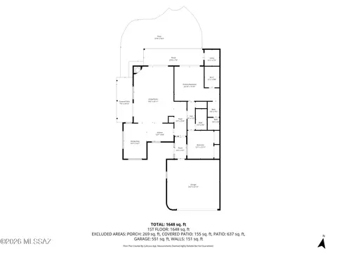 Floorplan - 6441 Via Algardi, Tucson, AZ 85750 photo 1 of 4