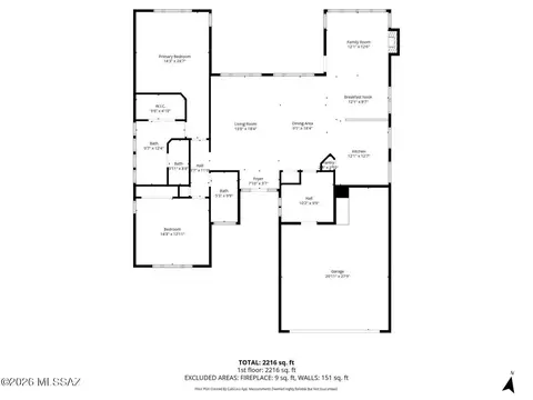 Floorplan - 1069 E Ritz Ct, Oro Valley, AZ 85755 photo 1 of 1