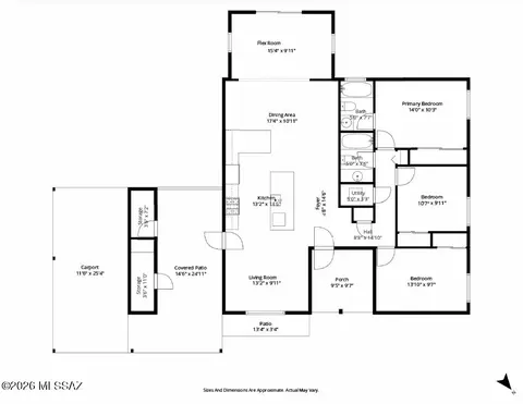 Floorplan - 8142 E 5th St, Tucson, AZ 85710 photo 2 of 2