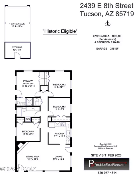 Floorplan - 2439 E 8th St, Tucson, AZ 85719 photo 1 of 2
