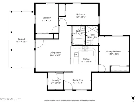 Floorplan - 2103 E 33rd St, Tucson, AZ 85713 photo 1 of 1