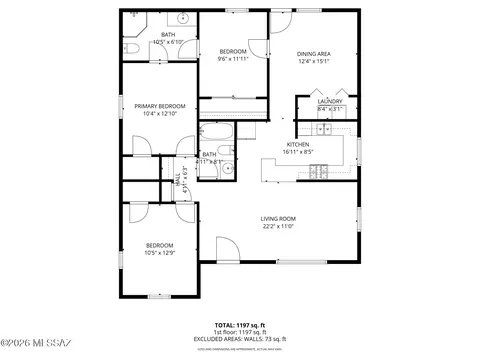 Floorplan - 3249 E 25th St, Tucson, AZ 85713 photo 2 of 2