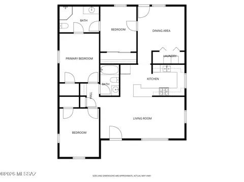 Floorplan - 3249 E 25th St, Tucson, AZ 85713 photo 1 of 2