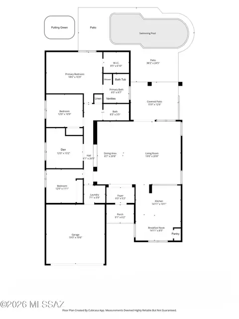 Floorplan - 13655 E Shadow Pines Ln, Vail, AZ 85641 photo 1 of 2