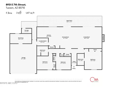 Floorplan - 8931 E 7th St, Tucson, AZ 85710 photo 1 of 1