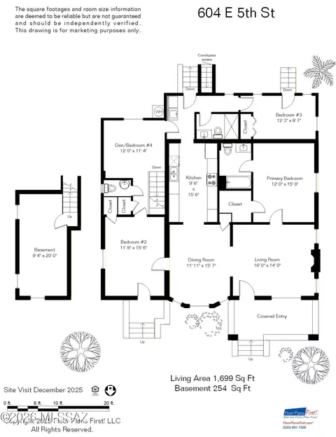 Floorplan - 604 E 5th St, Tucson, AZ 85705 photo 1 of 2