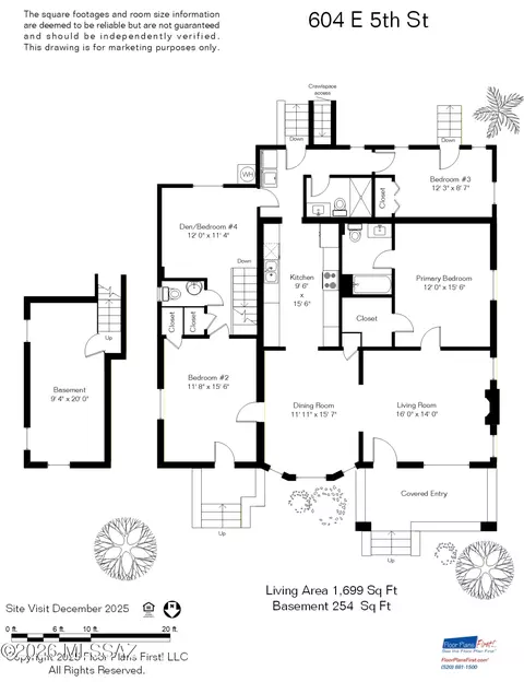 Floorplan - 604 E 5th St, Tucson, AZ 85705 photo 2 of 2