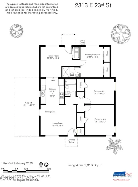 Floorplan - 2313 E 23rd St, Tucson, AZ 85713 photo 1 of 1