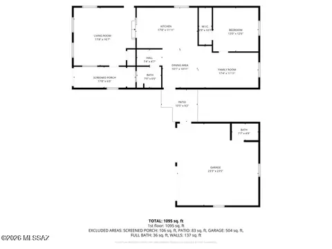 Floorplan - 24510 E Marsh Station Rd, Benson, AZ 85602 photo 1 of 2