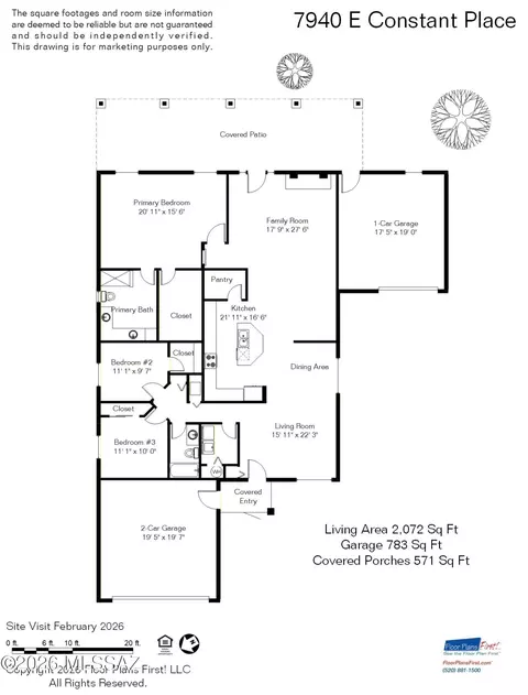 Floorplan - 7940 E Constant Pl, Tucson, AZ 85730 photo 1 of 2