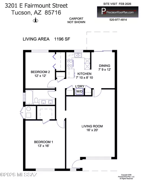 Floorplan - 3201 E Fairmount St, Tucson, AZ 85716 photo 2 of 2