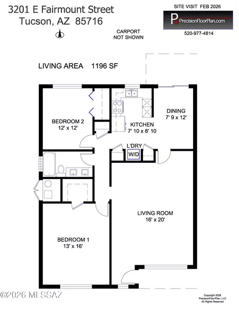 Floorplan - 3201 E Fairmount St, Tucson, AZ 85716 photo 1 of 2