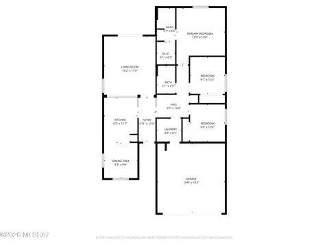 Floorplan - 660 S Willis Ray Ave, Vail, AZ 85641 photo 1 of 1