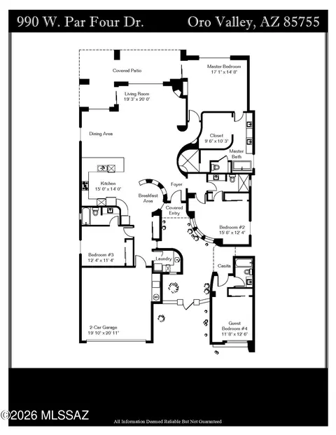 Floorplan - 990 W Par Four Dr, Oro Valley, AZ 85755 photo 1 of 1