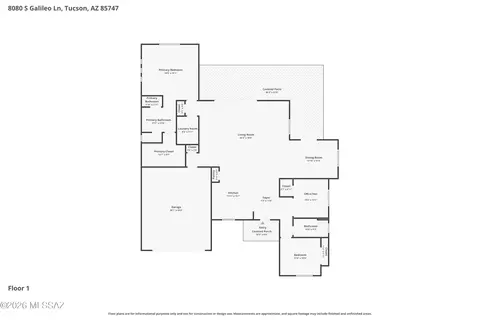 Floorplan - 8080 S Galileo Ln, Tucson, AZ 85747 photo 1 of 1