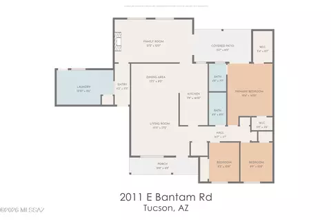 Floorplan - 2011 E Bantam Rd, Tucson, AZ 85706 photo 1 of 1