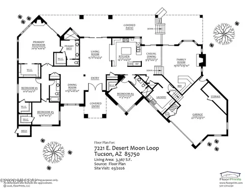 Floorplan - 7221 E Desert Moon Loop, Tucson, AZ 85750 photo 1 of 2