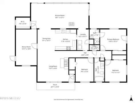Floorplan - 6021 Eli St, Tucson, AZ 85711 photo 1 of 1