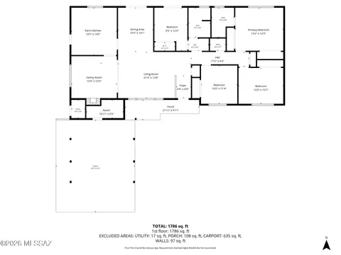 Floorplan - 4925 E Copper St, Tucson, AZ 85712 photo 1 of 2