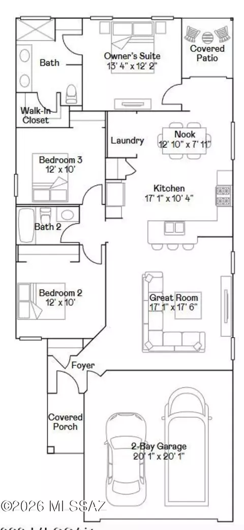 Floorplan - 21968 E Thunderhead Dr, Red Rock, AZ 85145 photo 1 of 1
