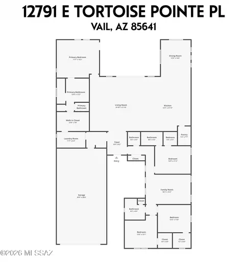 Floorplan - 12791 E Tortoise Pointe Pl, Vail, AZ 85641 photo 1 of 1