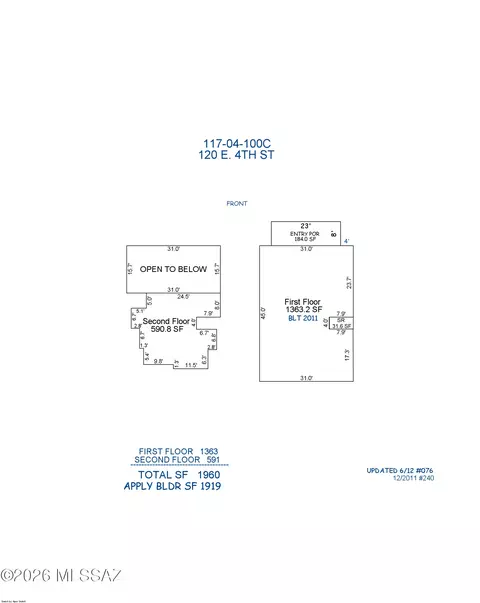Floorplan - 120 E 4th St, Tucson, AZ 85705 photo 4 of 5