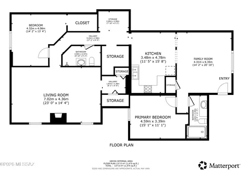 Floorplan - 701 E 38th St, Tucson, AZ 85713 photo 1 of 1