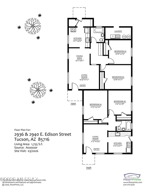Floorplan - 2936 Edison St, Tucson, AZ 85716 photo 1 of 1