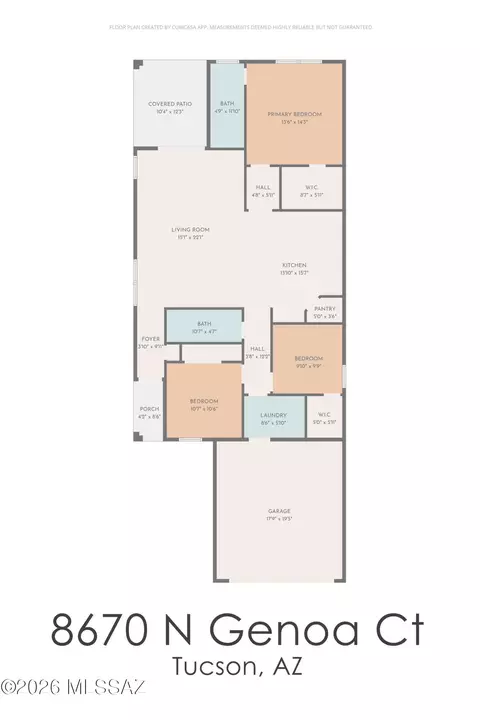 Floorplan - 8670 N Genoa Ct, Tucson, AZ 85742 photo 1 of 2