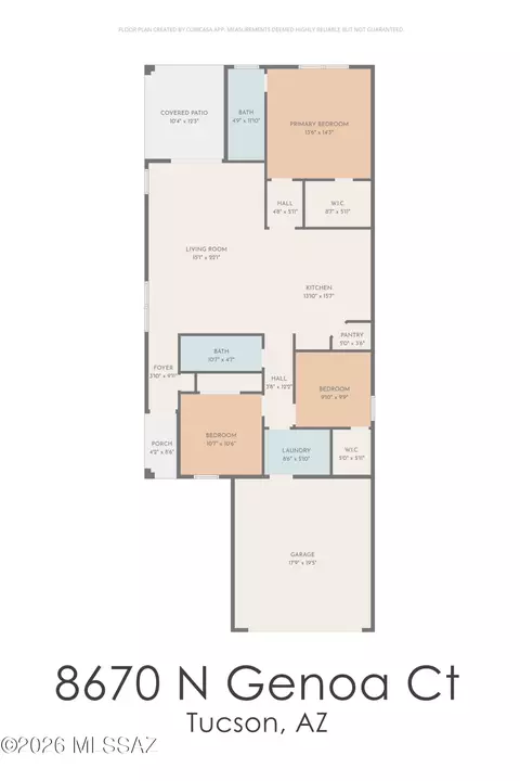 Floorplan - 8670 N Genoa Ct, Tucson, AZ 85742 photo 2 of 2