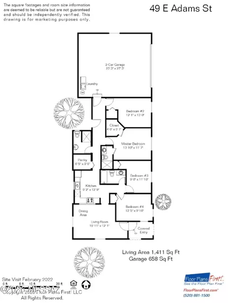 Floorplan - 49 E Adams St, Tucson, AZ 85705 photo 1 of 2