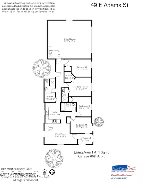 Floorplan - 49 E Adams St, Tucson, AZ 85705 photo 2 of 2