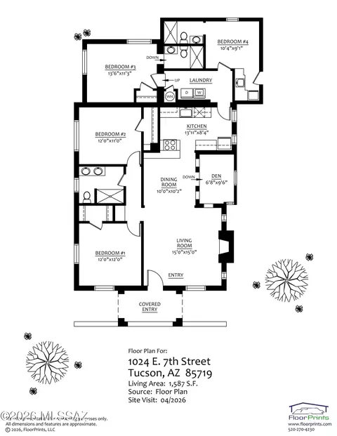 Floorplan - 1024 E 7th St, Tucson, AZ 85719 photo 3 of 3