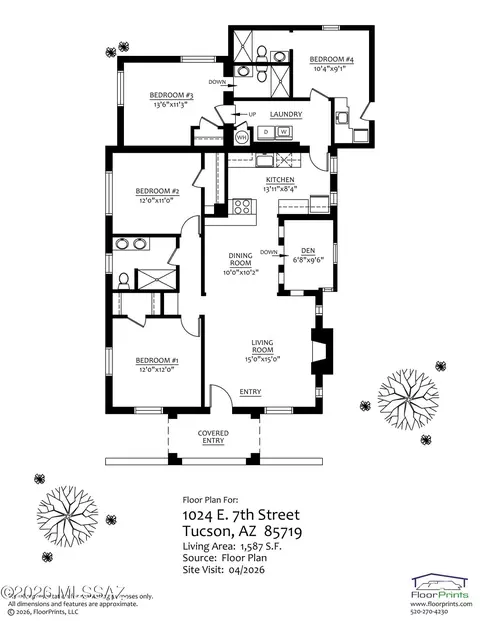 Floorplan - 1024 E 7th St, Tucson, AZ 85719 photo 1 of 3