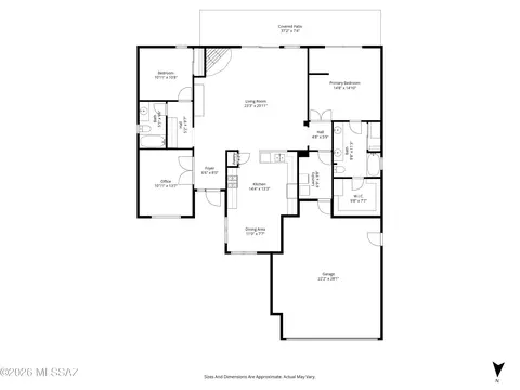 Floorplan - 10520 E Bishop Ln, Vail, AZ 85641 photo 1 of 1
