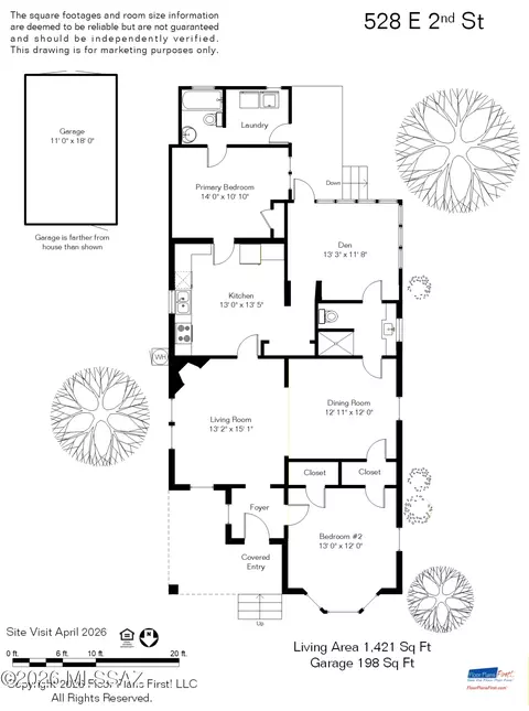 Floorplan - 528 E 2nd St, Tucson, AZ 85705 photo 2 of 2