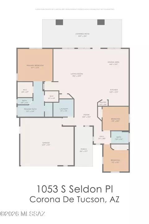 Floorplan - 1053 S Seldon Pl, Vail, AZ 85641 photo 1 of 1