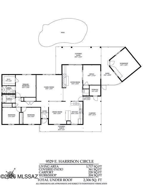 Floorplan - 9529 E Harrison Cir, Tucson, AZ 85748 photo 1 of 1