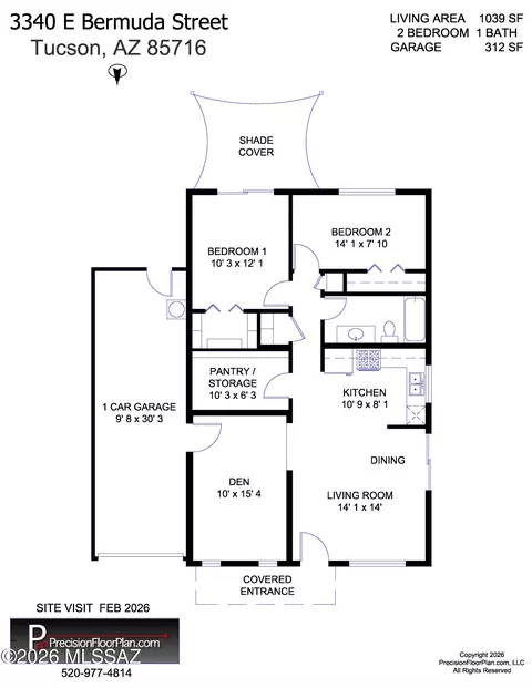 Floorplan - 3340 E Bermuda St, Tucson, AZ 85716 photo 1 of 1