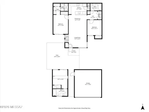Floorplan - 4413 E Haven Ln, Tucson, AZ 85712 photo 1 of 2