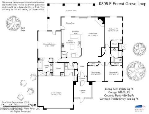 Floorplan - 9895 E Forest Grv, Tucson, AZ 85749 photo 1 of 1
