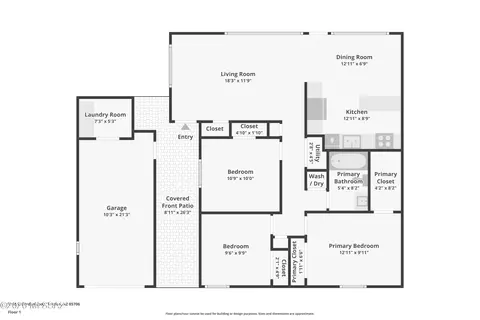 Floorplan - 1105 E Garden Loop, Tucson, AZ 85706 photo 1 of 1