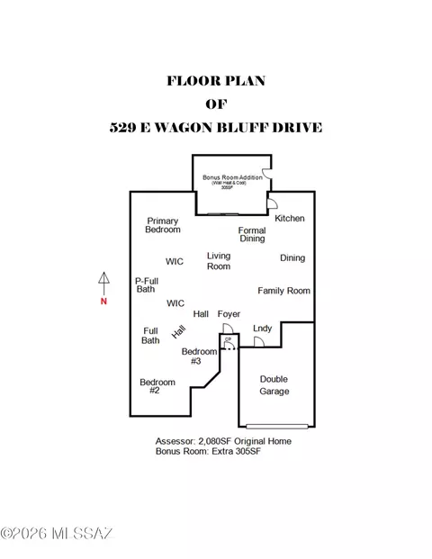 Floorplan - 529 E Wagon Bluff Dr, Tucson, AZ 85704 photo 1 of 1