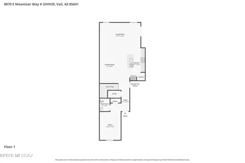 Floorplan - 8870 E Moontear Way, Vail, AZ 85641 photo 2 of 2