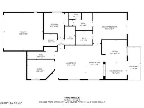 Floorplan - 9491 E Bench Mark Loop, Tucson, AZ 85747 photo 1 of 1