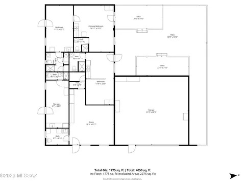 Floorplan - 3661 E Antelope Rd, Pearce, AZ 85625 photo 1 of 2