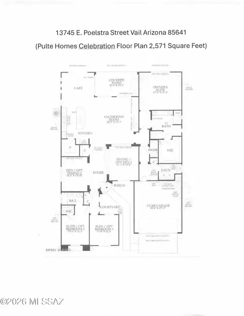 Floorplan - 13745 E Poelstra St, Vail, AZ 85641 photo 1 of 1